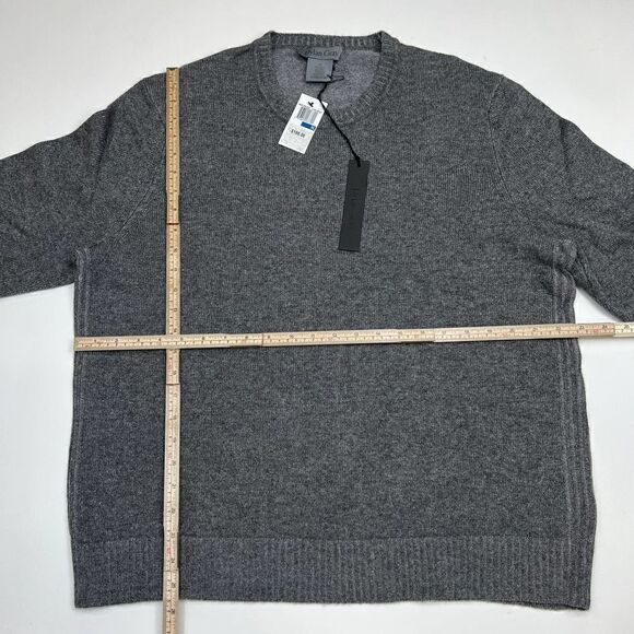 New Dylan Gray Men XL Crewneck Sweater Long Sleeve Wool Cashmere Pullover  - Picture 4 of 10